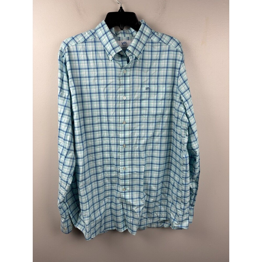 Southern Tide Shirt Mens Large Classic Fit Plaid Button Down Long Sleeve Cotton